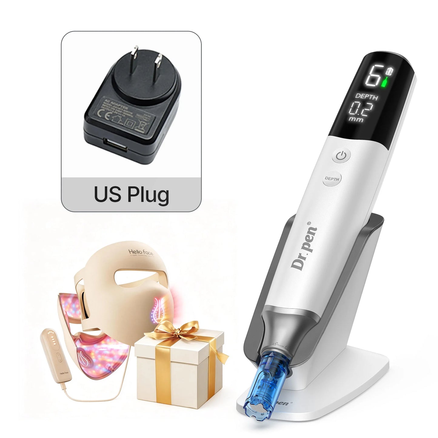 GlowTheory™ Rejuvenation System – Professional LED Face Mask & Wireless M9 Microneedling Pen Kit