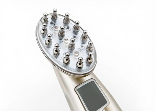 Electronic device with multiple nozzles on a white background