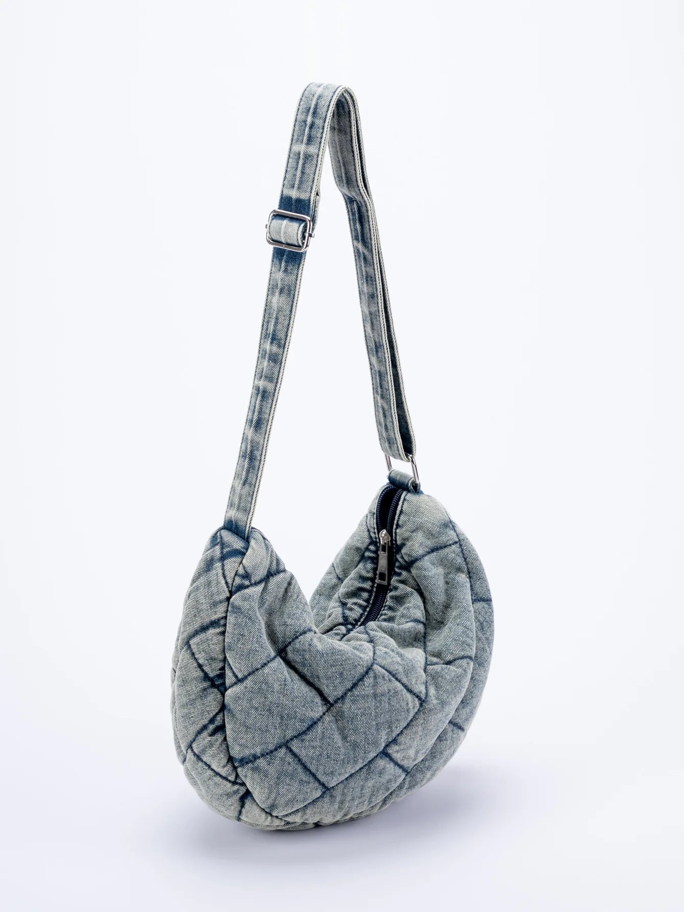 Zoe Padded Denim Shoulder Bag