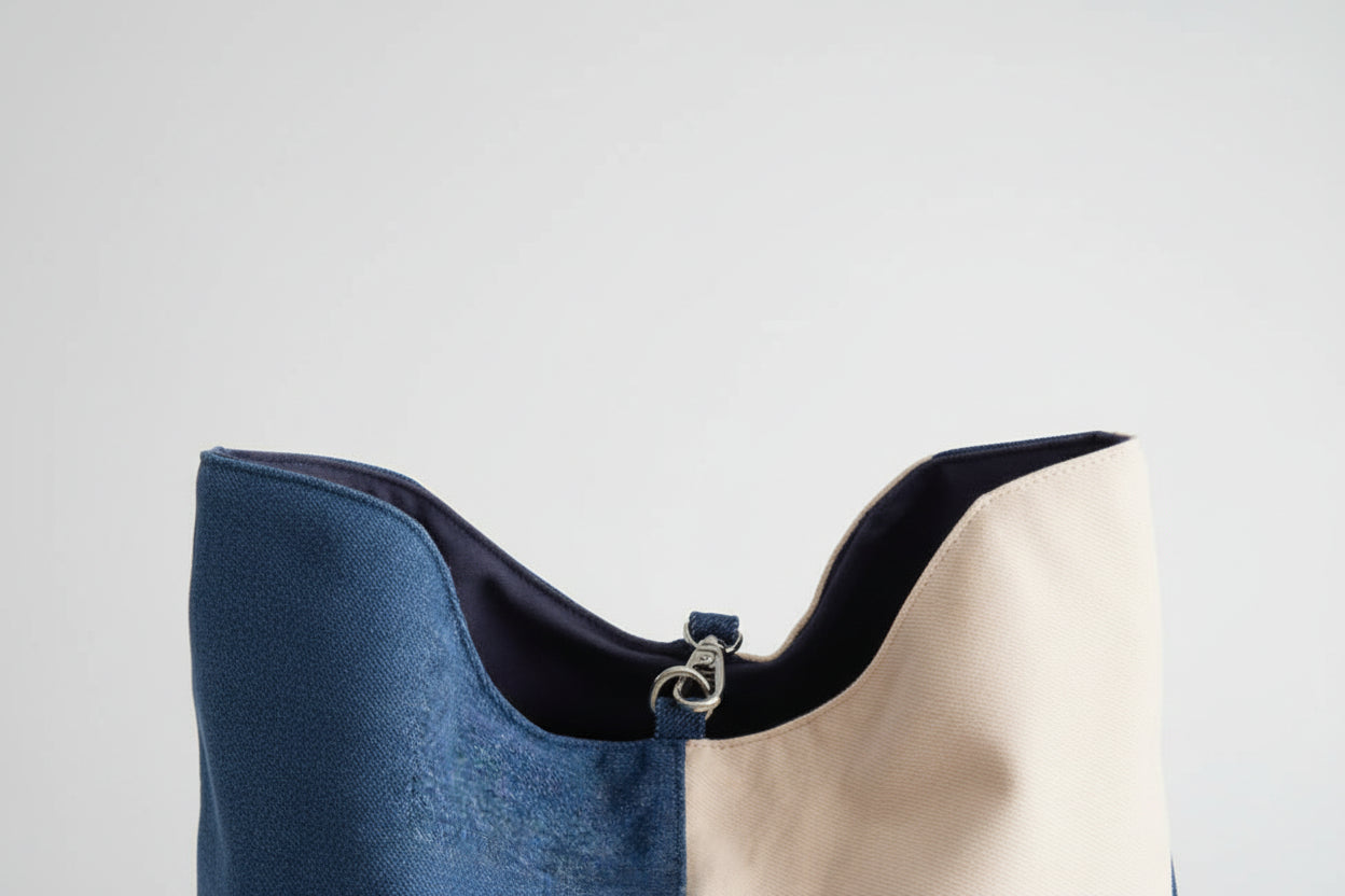 Céleste Patchwork Denim Hobo Bag