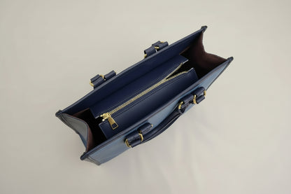 Dual-Tone Denim City Tote