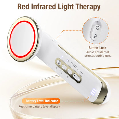 5-in-1 EMS Ultrasonic Face and Body Sculpting Device – Ultrasonic Therapy, LED Light & EMS Technology