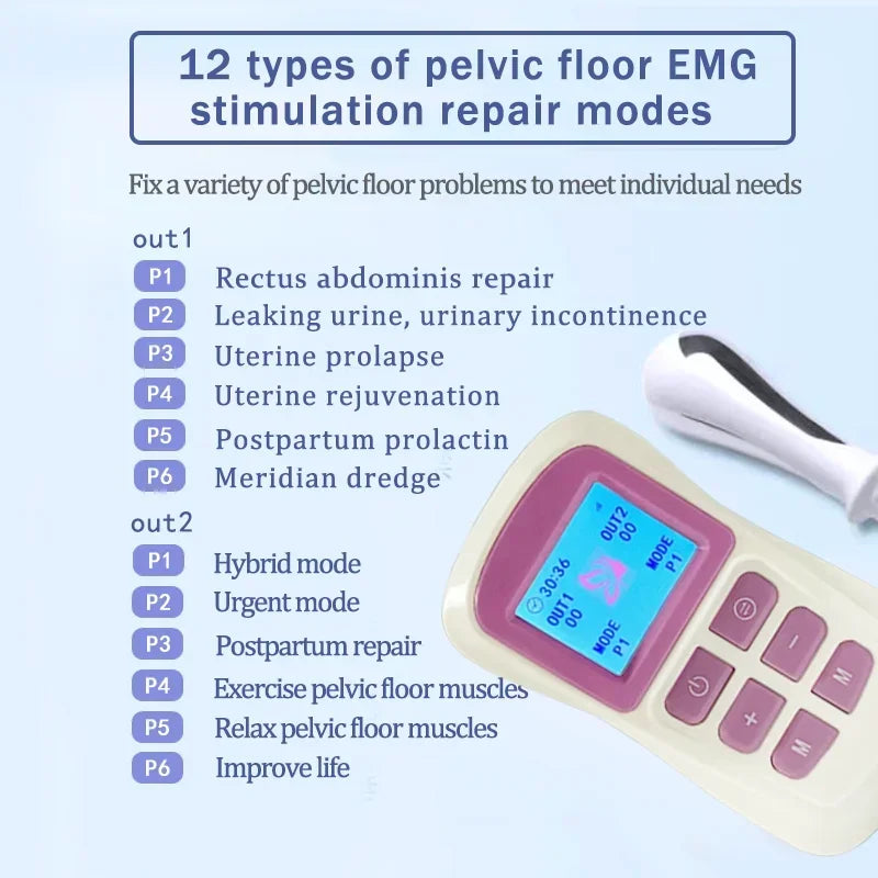 PelvicFloor Muscle Trainer – EMS Pelvic Wellness Technology with 12 Personalized Training Modes