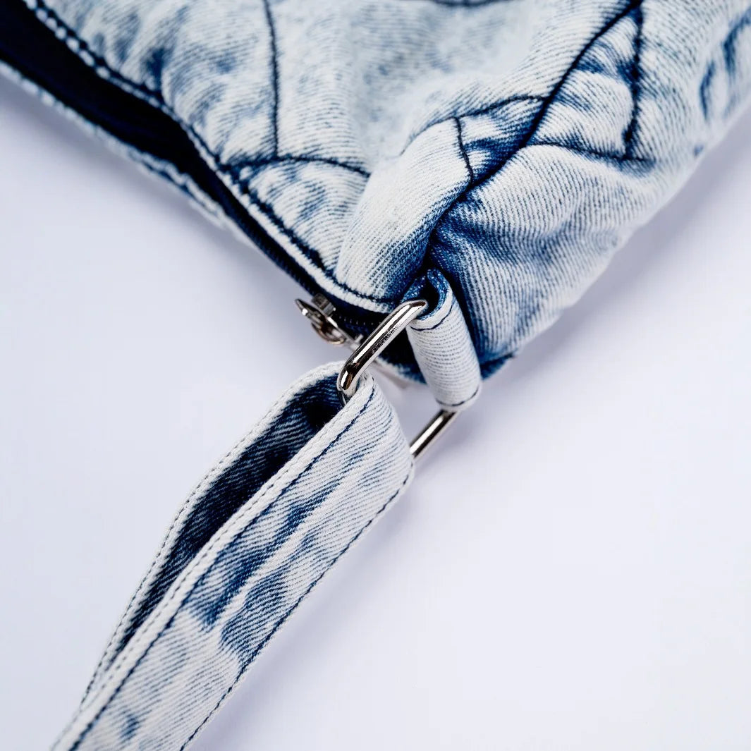 Zoe Padded Denim Shoulder Bag
