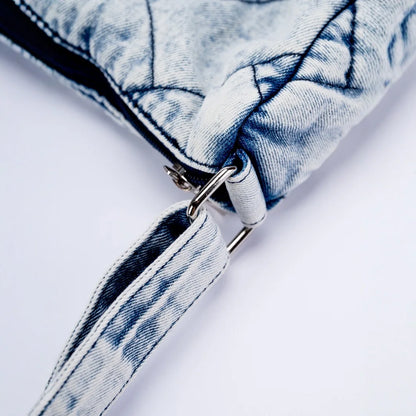 Zoe Padded Denim Shoulder Bag