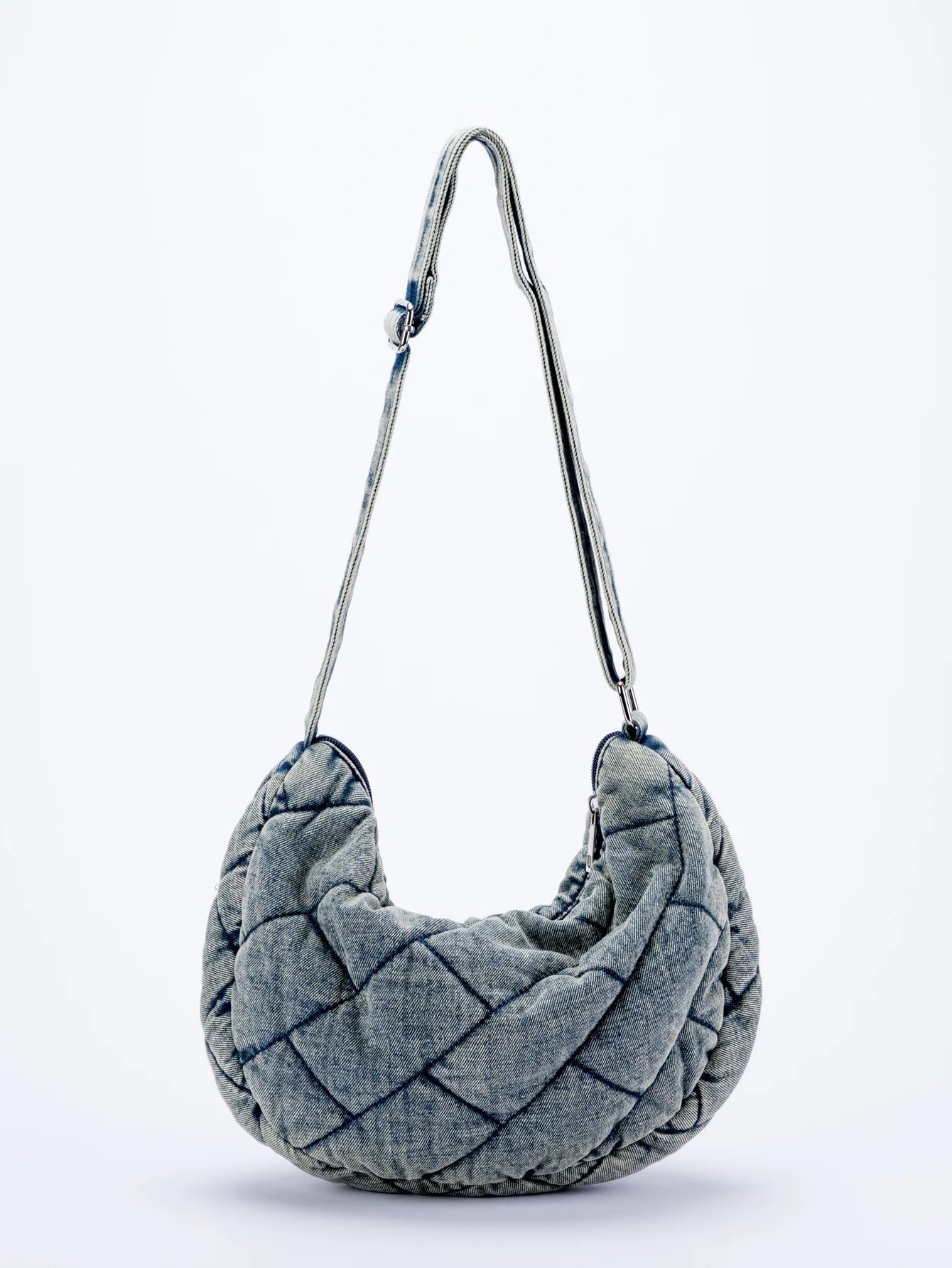 Zoe Padded Denim Shoulder Bag