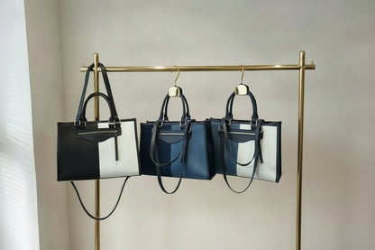 Dual-Tone Denim City Tote