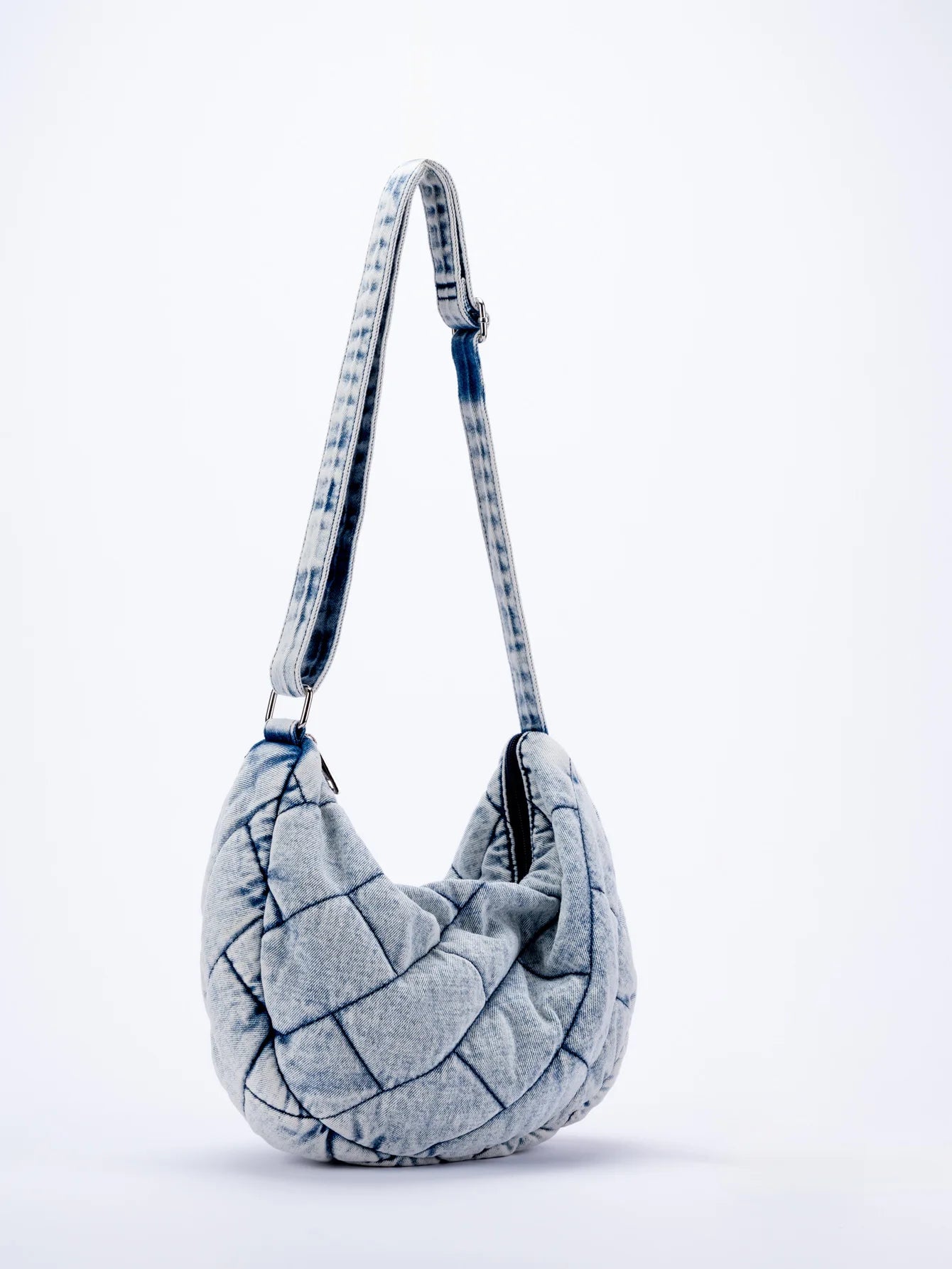 Zoe Padded Denim Shoulder Bag