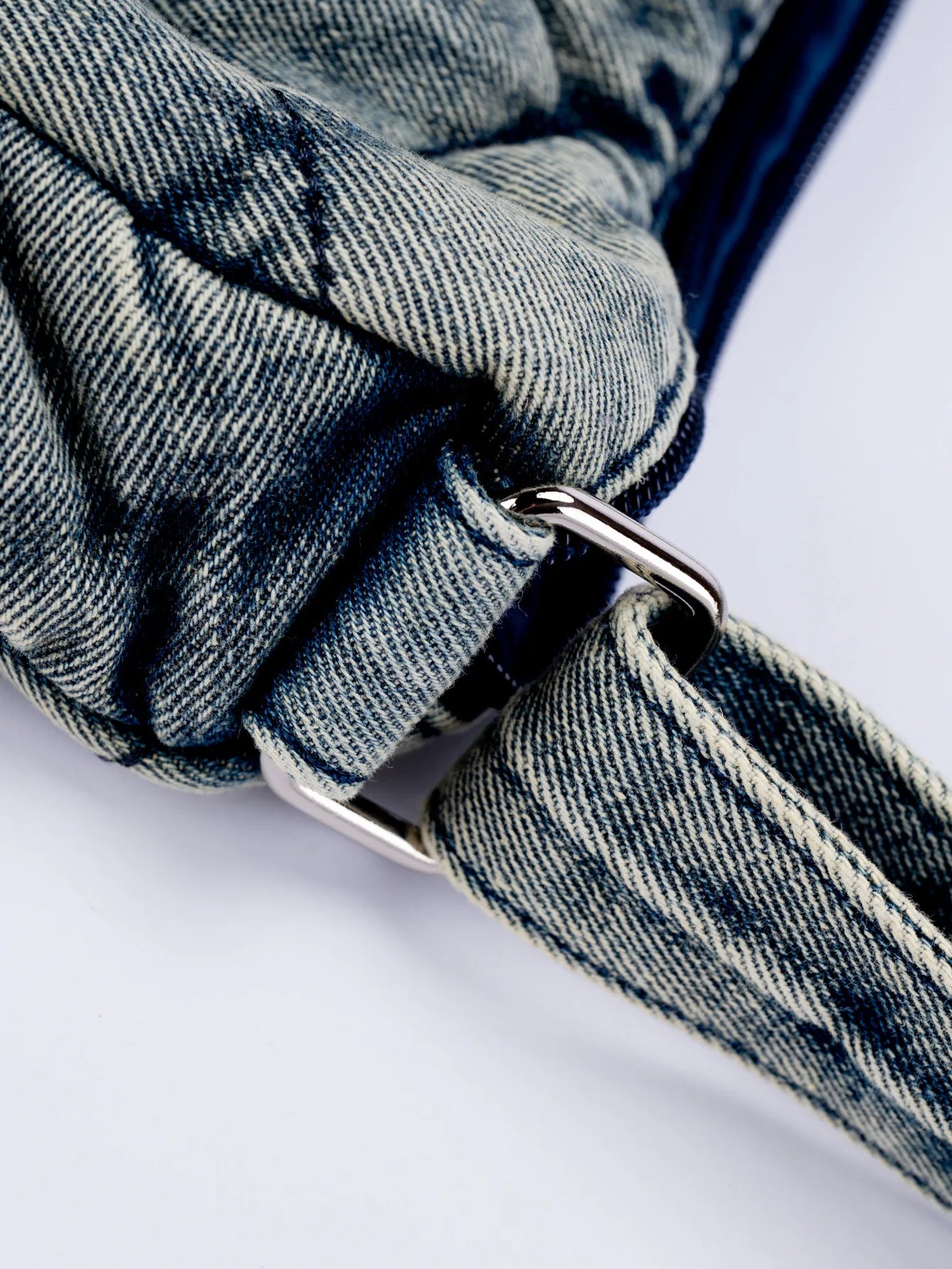 Zoe Padded Denim Shoulder Bag