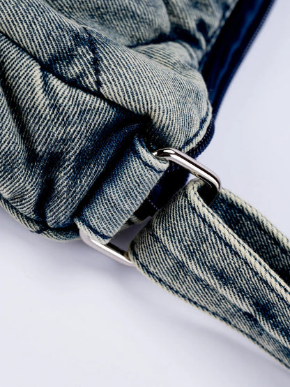 Zoe Padded Denim Shoulder Bag