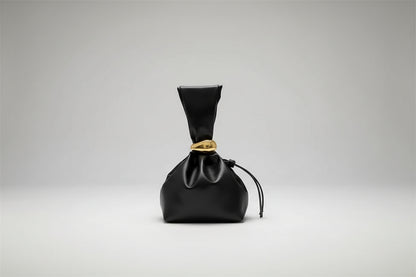 Alternative Leather Pleated Clutch Bag