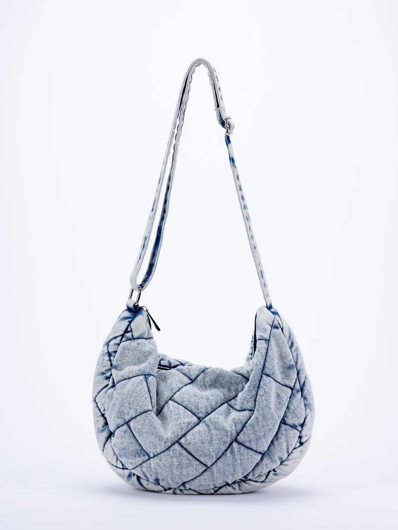 Zoe Padded Denim Shoulder Bag