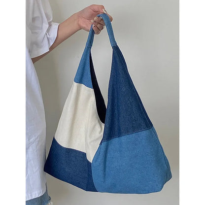 Céleste Patchwork Denim Hobo Bag