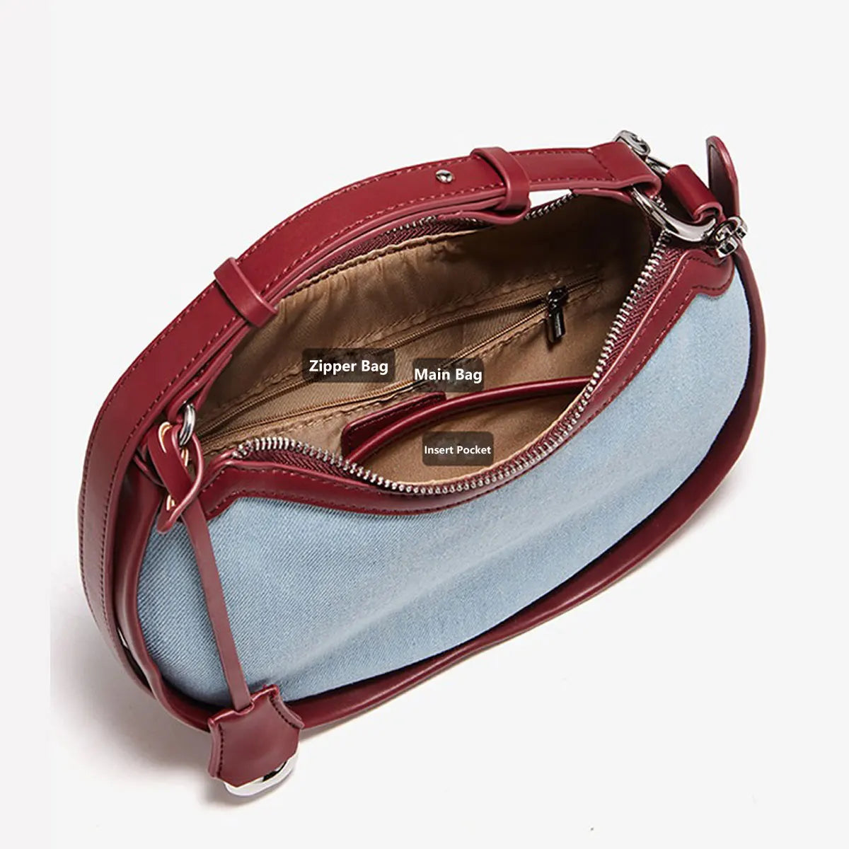 Elise Denim Shoulder Bag