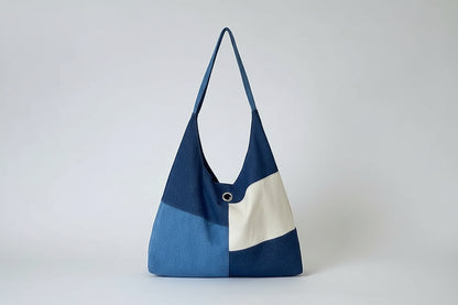 Céleste Patchwork Denim Hobo Bag