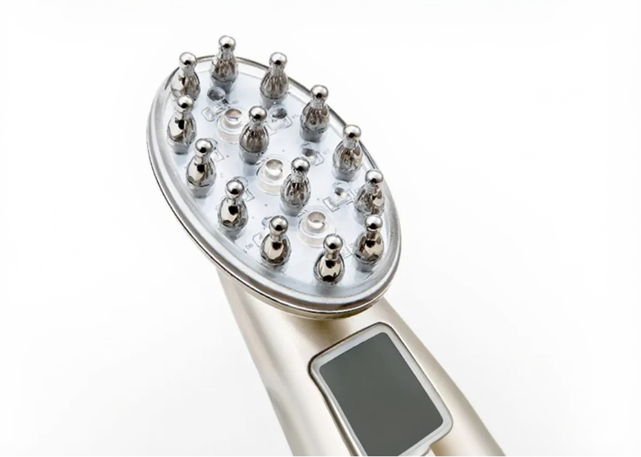 Electronic device with multiple nozzles on a white background