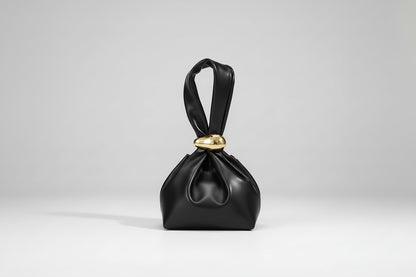 Alternative Leather Pleated Clutch Bag